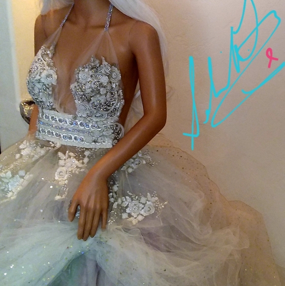 CECILIA Ivory Lace Tulle Wedding Ballgown Set - Picture 10 of 14